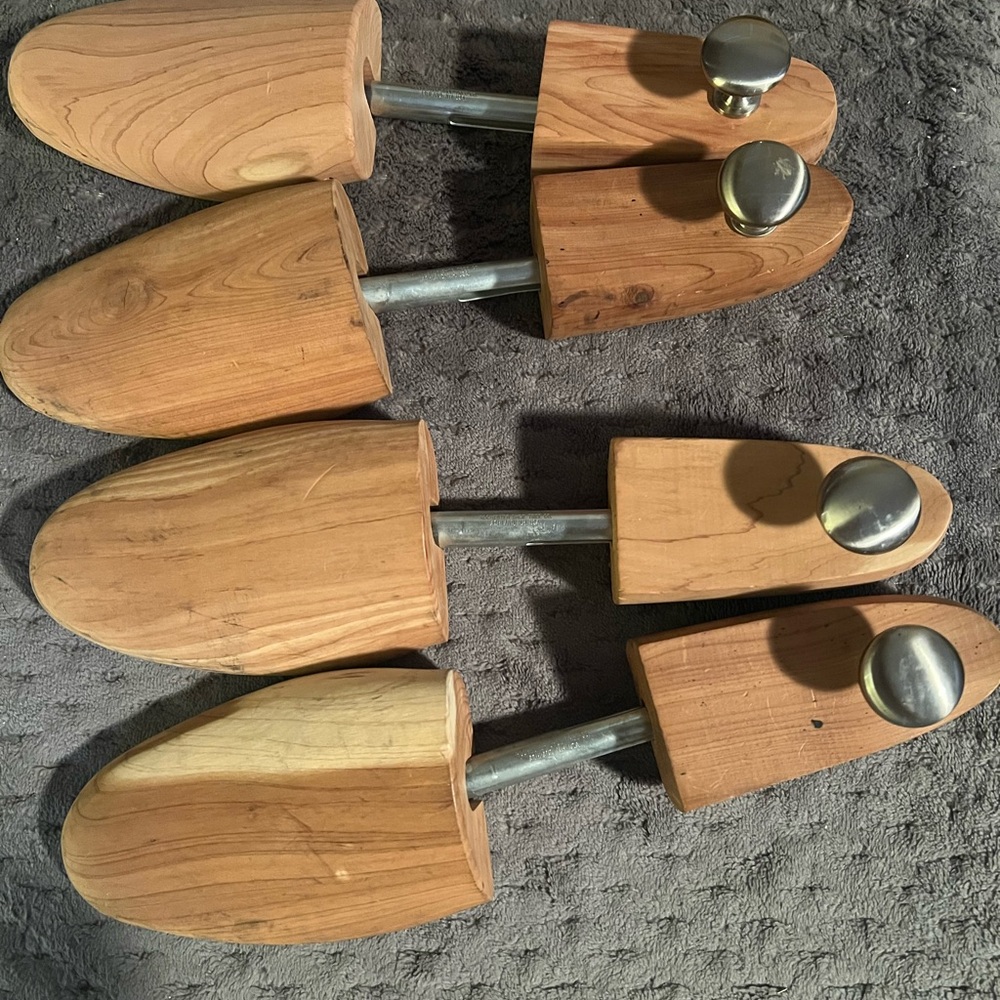 Wooden Shoe Trees With Metal Knobs - image 2